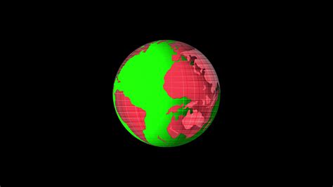 Flat design spinning Earth isolated on black. Animation of planet Earth ...