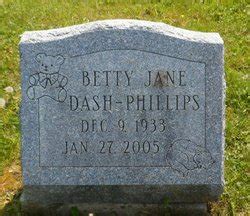 Betty Jane Dash Phillips (1932-2005) - Find a Grave Memorial