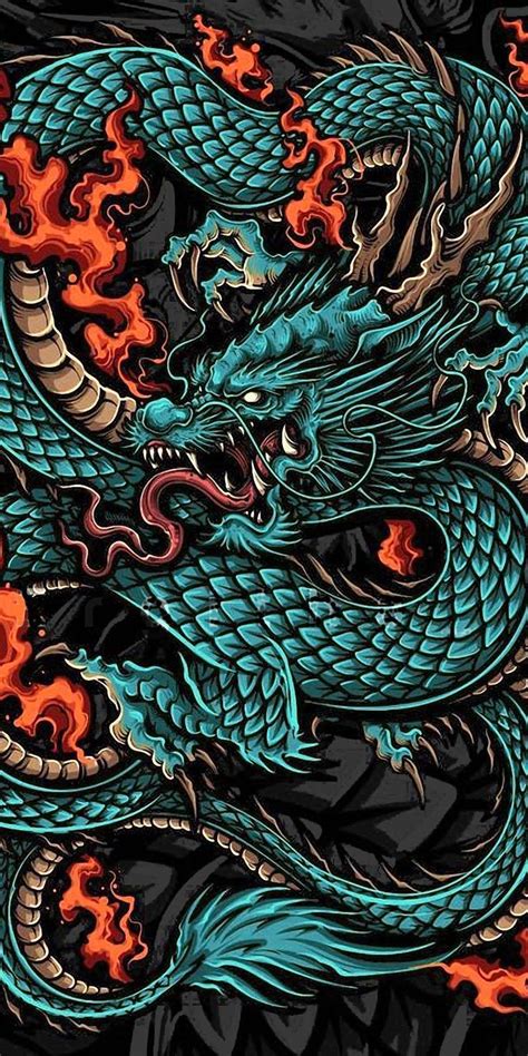 dragon phone wallpapers colorful background in 2022 | Dragon tattoo art, Dragon artwork, Dragon ...