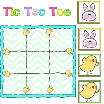 Printable Easter Game "Tic-Tac-Toe" - Parties and Patterns Downloads