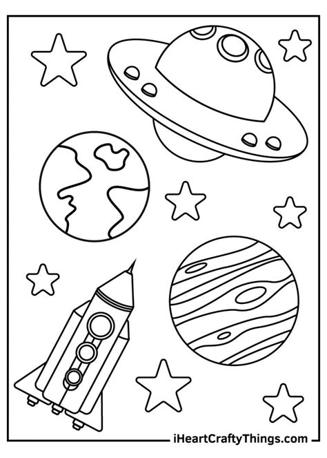 32 Outer Space Coloring Pages (100% Free Printables)