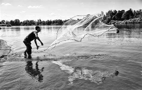 Free photo: Grayscale Photo of Man Throwing a Fishing Net - Daylight, Daytime, Fisherman - Free ...