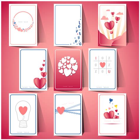 set of valentine's day cards 692086 Vector Art at Vecteezy