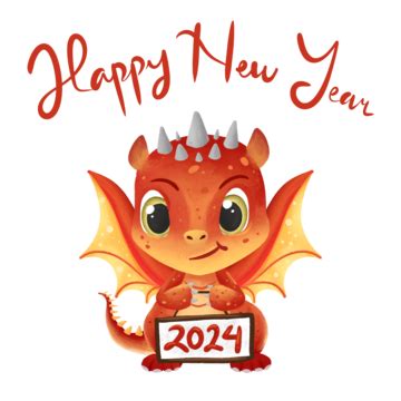 2024 Dragon Chinese New Year Cute Art Font, 2024 Dragons, Chinese New Year, Dragon PNG ...