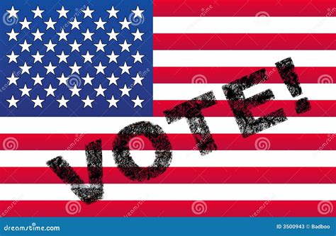 USA Vote Flag stock illustration. Illustration of american - 3500943