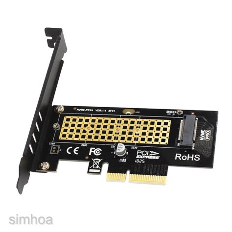 NVME PCIe Adapter, M.2 NVME SSD To PCI Express 3.0 X4 Host Expansion Card, Anti-vibration and ...