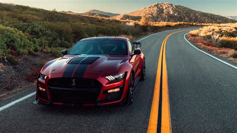 4K Red Ford Mustang Shelby GT500 Wallpaper 48585 - Baltana