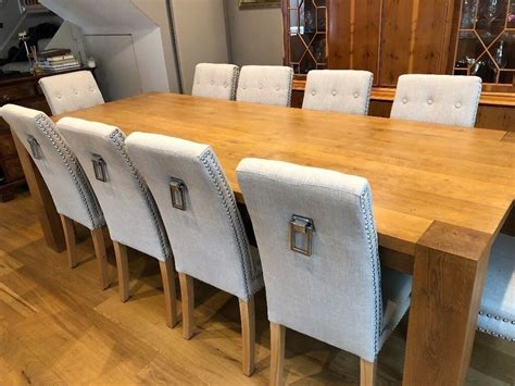 Elegant 10 seater Solid Oak Dining Room Table and Chairs | in Hammersmith, London | Gumtree