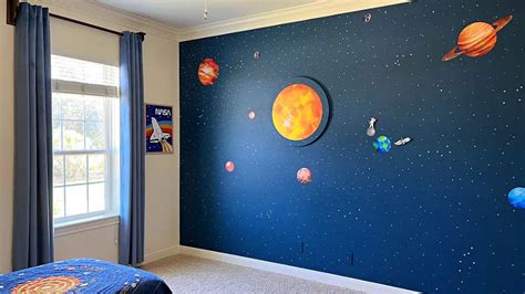 Easy DIY Space Themed Bedroom Makeover For Kids - It's SO COOL! - Abbotts At Home