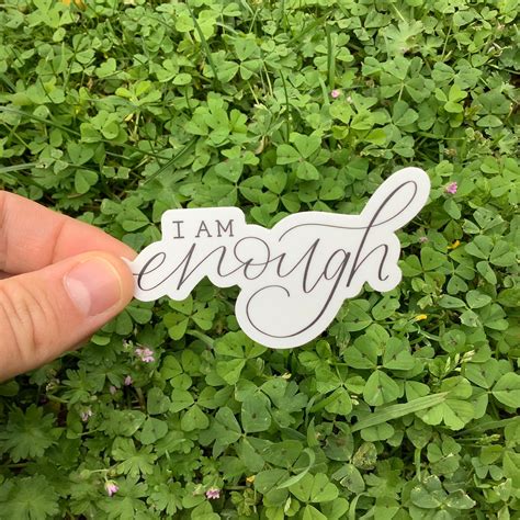 I Am Enough 3 x 1.6 Vinyl Sticker for Laptops Water | Etsy