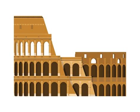 Drawing color Colosseum, Rome, Italy — Stock Vector © mirumur #6489083