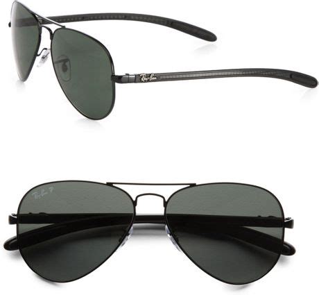 Ray-ban Tech Aviator Sunglasses in Black for Men | Lyst