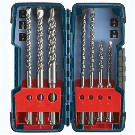 Bosch Bulldog 7-Piece 6-in Alloy Steel Masonry Drill Bit Set for SDS-Plus Drill at Lowes.com