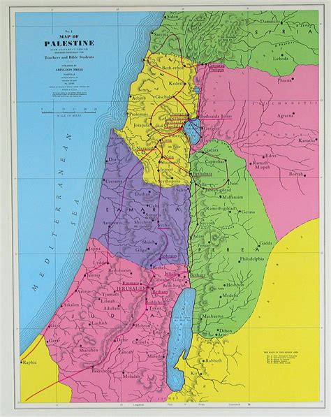 Detailed Palestine New Testament map. Detailed New Testament map of ...