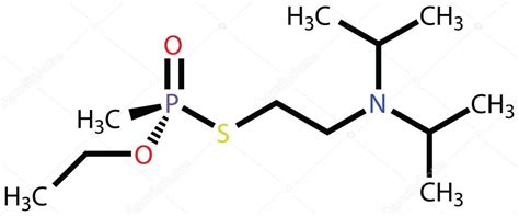 Nerve agent VX (chemical weapon) structural formula — Stock Vector © Leonid_Andronov #13259538