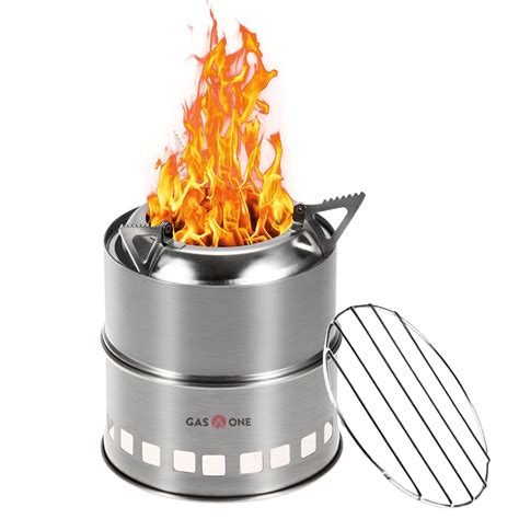 Buy One Camping Stove - Wood Stove Stainless Steel Portable Stove with Alcohol Tray Potable Wood ...