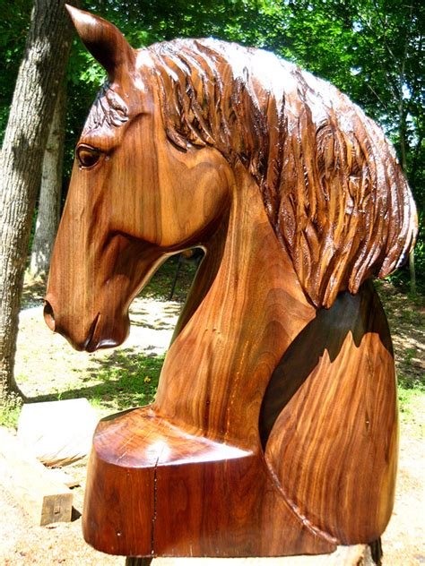 Horse Head with Arc in Walnut Wood – Sleepy Hollow Art