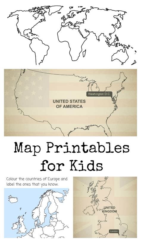 A-Z of Raising Global Citizens: Map Printables - In The Playroom