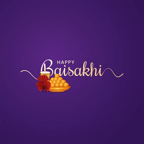 Celebration of Punjabi festival Vaisakhi Baisakhi festival creative design with typography ...