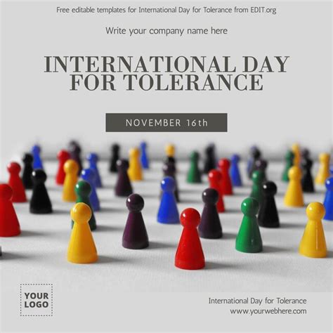 International Day for Tolerance Poster Templates