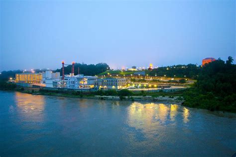 Casinos line the river banks in Vicksburg Mississippi | Vicksburg, Vicksburg mississippi, River