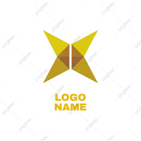 Logotipo Con Concepto De Estrella De 4 Esquinas Y Color Dorado PNG , Logo Star, Logo Gold ...