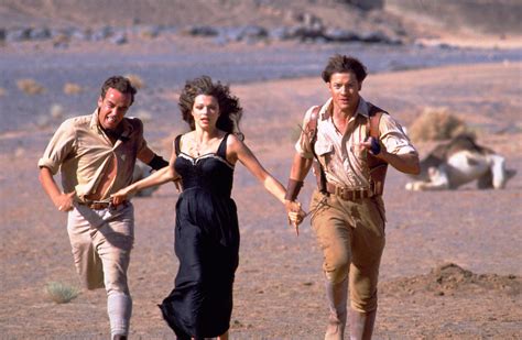 "The Mummy" movie still, 1999. L to R: John Hannah, Rachel Weisz, Brendan Fraser. | Brendan ...