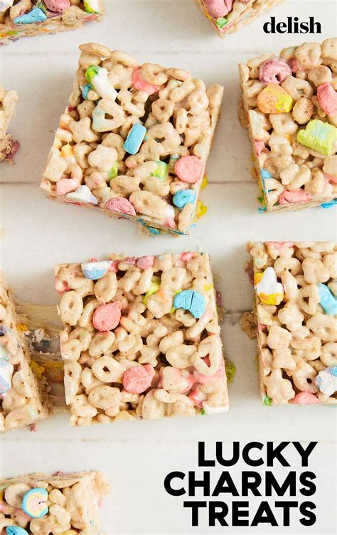 These Lucky Charms treats serve a double dose of marshmallows and we are here for it. #easy # ...