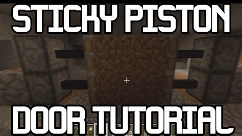 Minecraft Xbox 360/PC : How to make a Sticky Piston Door in Minecraft Tutorial (No visible ...