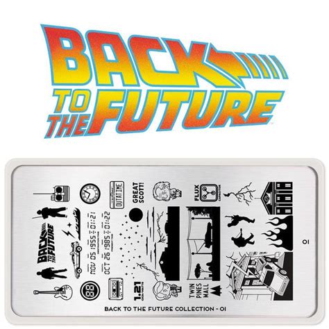 Back to the Future 01 MoYou London BTTF Nail Stamping Stencil Manis