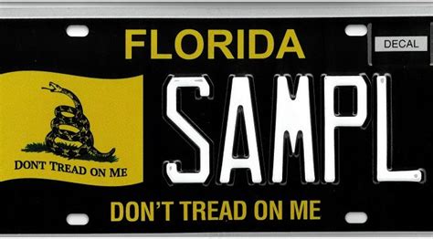 Florida Department of Motor Vehicles Announce ‘Don’t Tread On Me’ Specialty License Plate ...