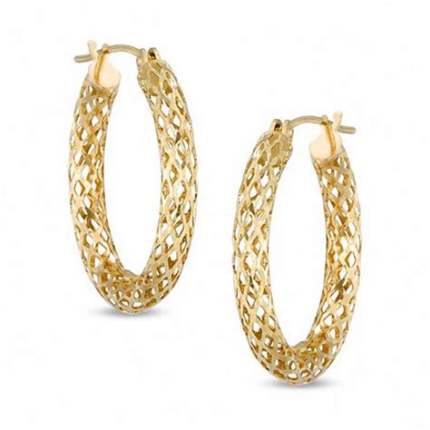 Diamond-Cut Hoop Earrings in 14K Gold | Gold Earrings | Earrings | Zales