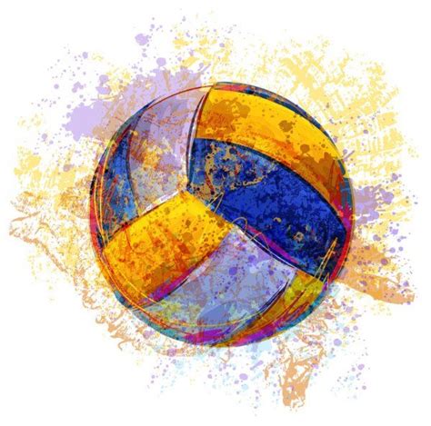 Volleyball ball — Stock Illustration | Volleyball wallpaper, Volleyball ...