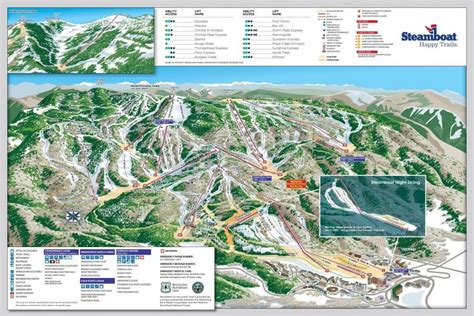 Steamboat Trail Map • Piste Map • Panoramic Mountain Map