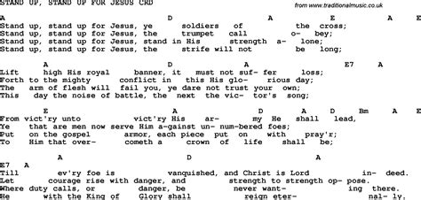 Christian Childrens Song: Stand Up, Stand Up For Jesus Lyrics and Chords