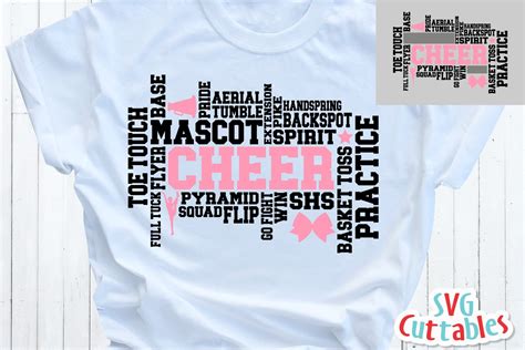 Cheer SVG | Cheer Word Art SVG | Shirt Design (126269) | Cut Files ...