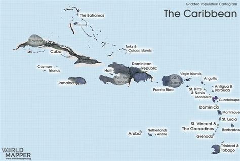Caribbean Gridded Population - Worldmapper