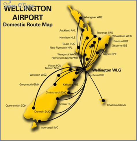 Airports In New Zealand Map - ToursMaps.com