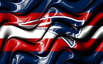 Download wallpapers New England Patriots flag, 4k, blue an red 3D waves ...