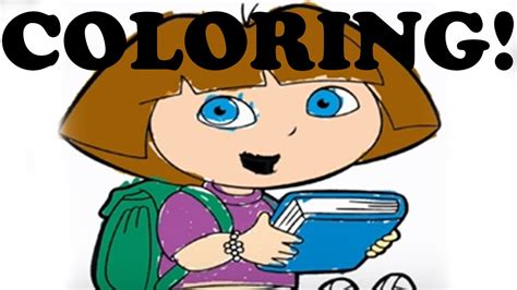 Coloring Book Dora! Dora the Explorer! Coloring! Coloring Game! - YouTube