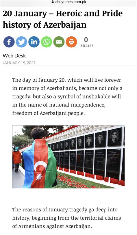 20 January – Heroic and Pride history of Azerbaijan