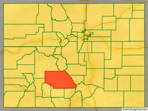 Map of Saguache County, Colorado - Thong Thai Real