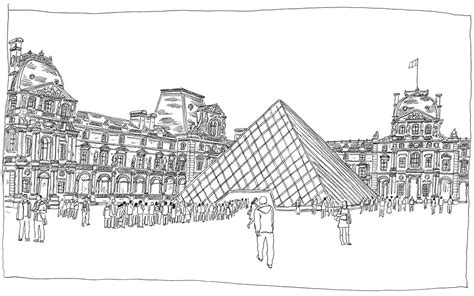 Louvre Sketch at PaintingValley.com | Explore collection of Louvre Sketch