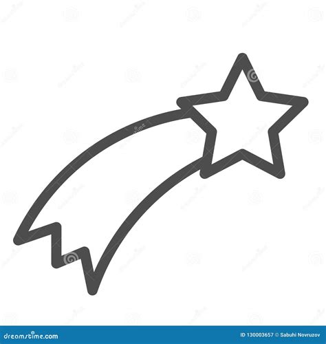 Shooting Star Line Icon. Falling Star Vector Illustration Isolated on White Stock Vector ...