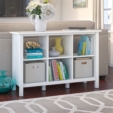 Bush Furniture Broadview 6 Cube Storage Bookcase in Pure White - Walmart.com - Walmart.com