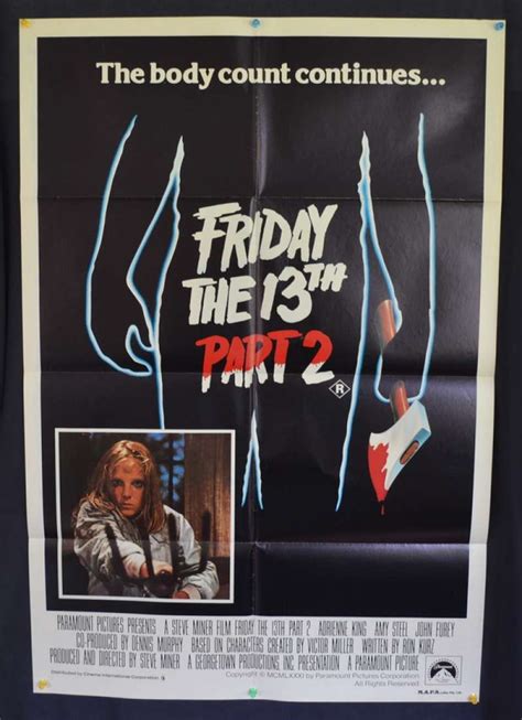 All About Movies - Friday The 13th Part 2 1981 One Sheet movie poster Amy Steel