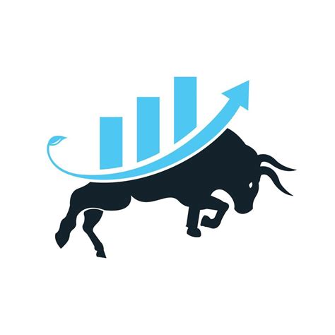 Financial bull logo design. Trade Bull Chart, finance logo. 10948857 Vector Art at Vecteezy