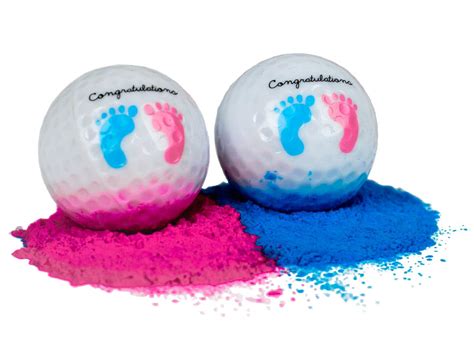 Buy Gender Reveal Exploding Golf Balls Set for Gender Reveal Parties - ONE Wooden Tee, ONE Pink ...