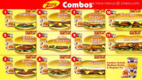 Online Menu of Zips Drive In Restaurant, Post Falls, Idaho, 83854 - Zmenu