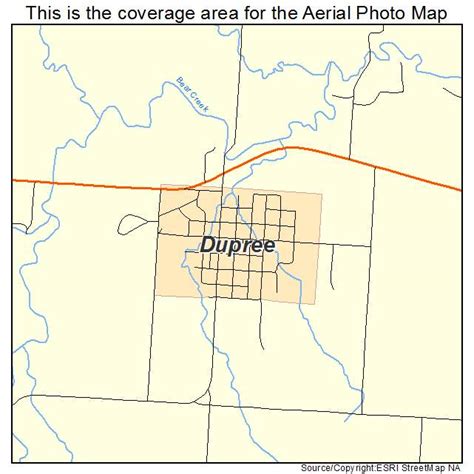 Aerial Photography Map of Dupree, SD South Dakota